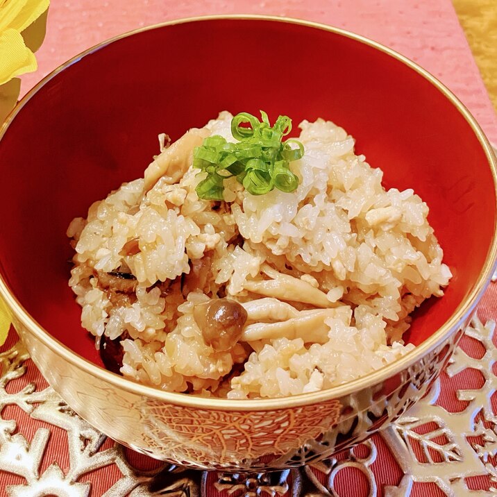 簡単❣️〜鶏むね肉ときのこの炊き込みご飯〜